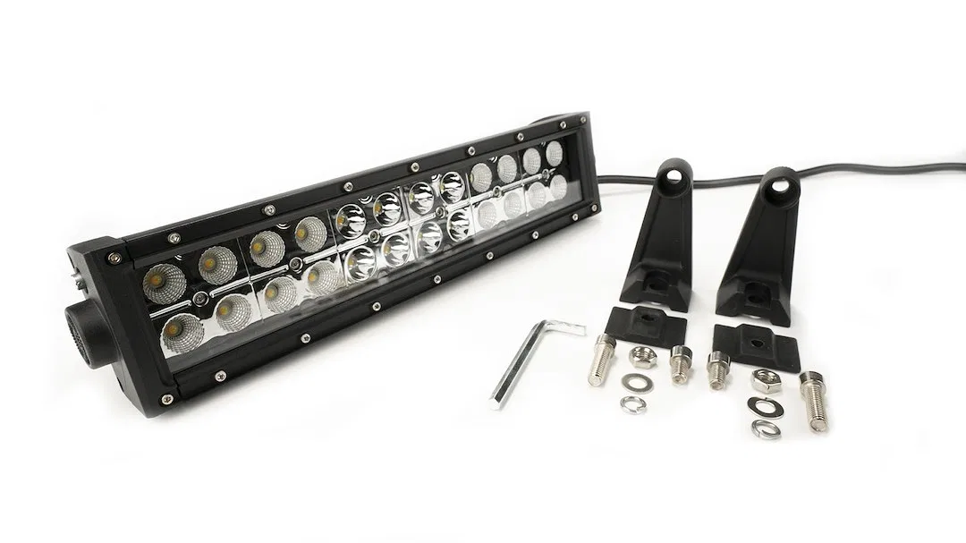 77015 – SOUTHERN TRU Light Bar, LED Bulb 12 Inch Length Straight Dual Row 24 Amber/ White LED 3 Watt Bulb 72 Watt/ 6 ...